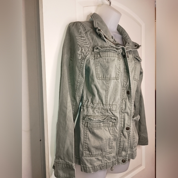 2/$30 HOLLISTER Vintage Vibe Light Green Utility Jacket- (#1,063) - Picture 3 of 10